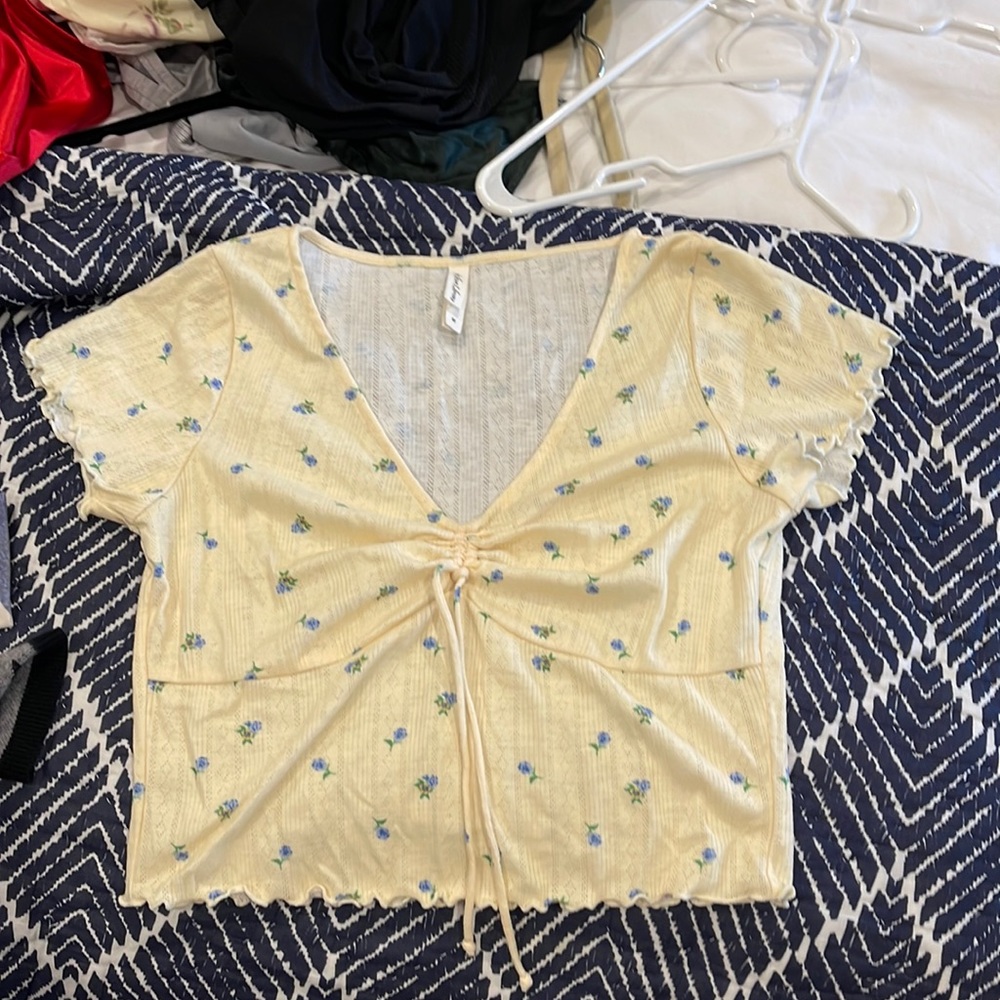Pointelle Floral for love and lemons top